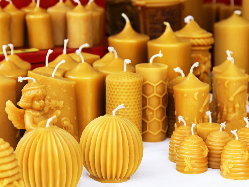 Unscented Beeswax Candles