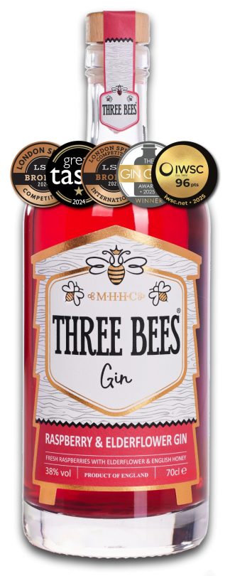 THREE BEES Raspberry & Elderflower Gin